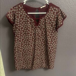 Floral Burgundy Top
